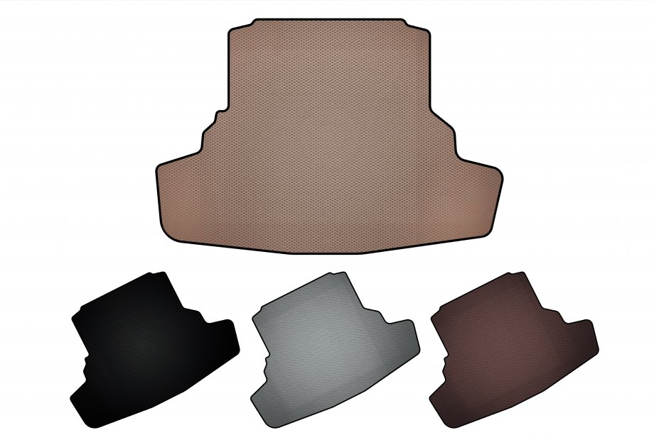 Mercedes S-сlass W223 2020- гг. Резиновый коврик в багажник Carsuit (Long Бежевый) Image